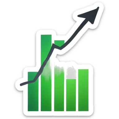 Stock market arrow going up sticker