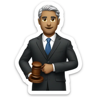 Lawyer with a gavel sticker