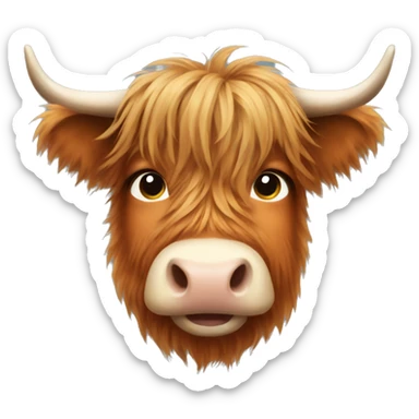 Highland cow sticker