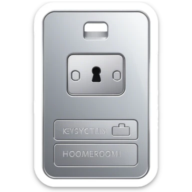 Hotel room keycard silver titanium  sticker