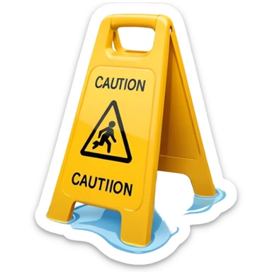 Wet Floor Sign sticker