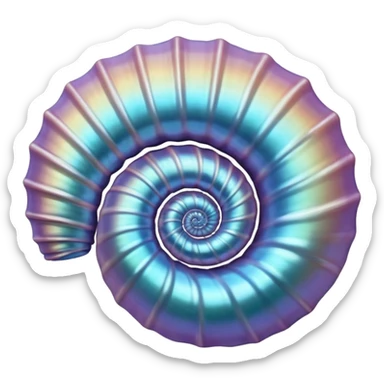 Iridescent seashell  sticker