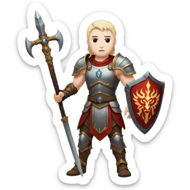 Animated warrior from Path of Exile 2 sticker