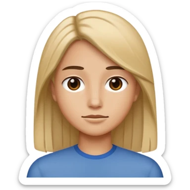 straight hair now sticker