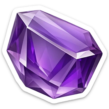 Amethyst crystal rock sticker