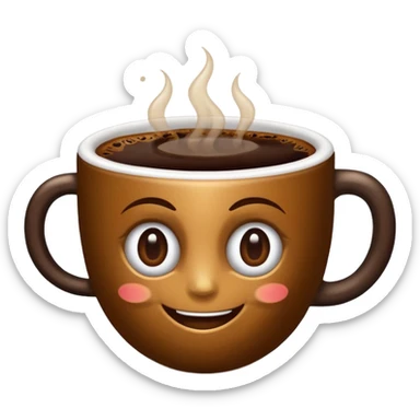 Grano de café con personalidad
 sticker