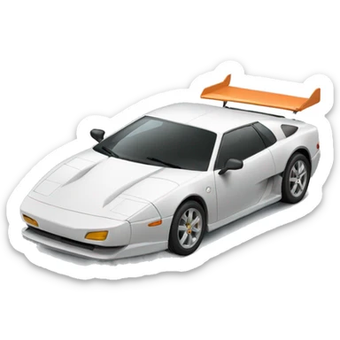 Sportcar with a trailer on sticker