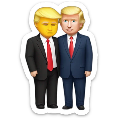 trump and putin kissing, LGBTQ+ friendly, positivity, inclusiveness sticker