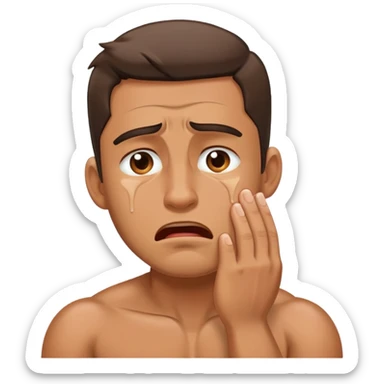 Hombre fuerte llorando  sticker