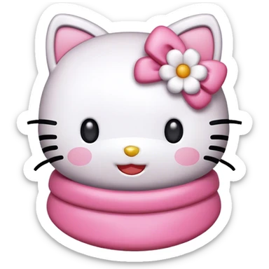 Cute hello kitty emoji sticker
