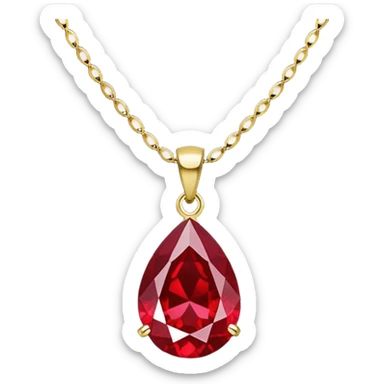 ruby necklace sticker