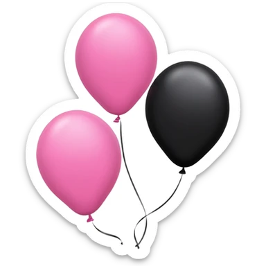 Happy Birthday in Pink and Black  sticker