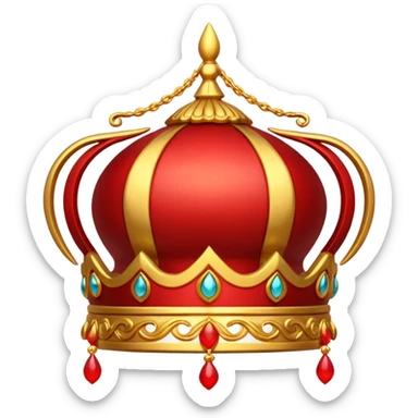 Ghunghroo red and gold small  sticker