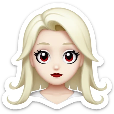 Angel Dust from Hazbin Hotel, fun expressive emoji style sticker