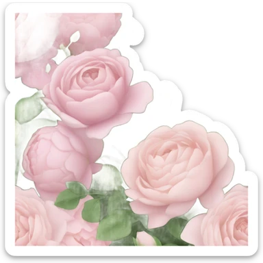 pale pink flower bouquet  sticker
