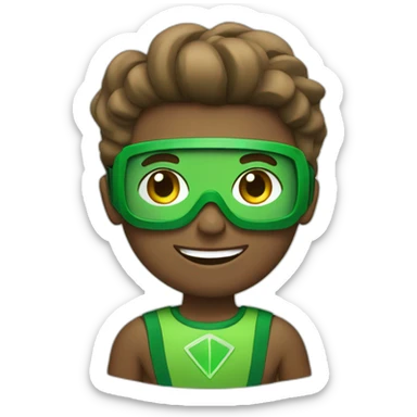 eco friendly super hero sticker