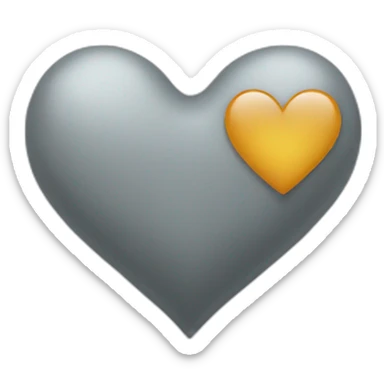 Grey heart sticker