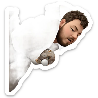 dreaming on a cozy bed sticker