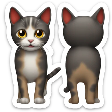 half cat half chili pepper sticker