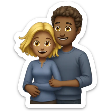 Deux personnes qui s’embrassent sticker