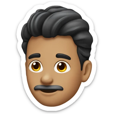 Chico de Piel morena con cabello 3a sticker