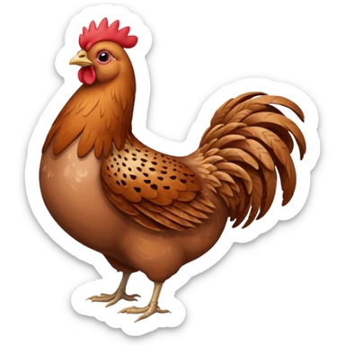 Cinnamon Queen hen sticker