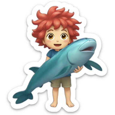 ponyo uma amizade que veio do mar sticker