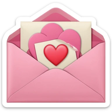 cute pink envelope  sticker