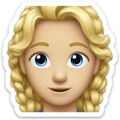 garcon cheveux blond aux yeux bleus foncés sticker