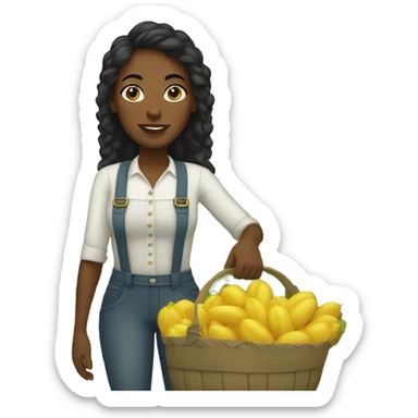 black woman small-scale farmer sticker