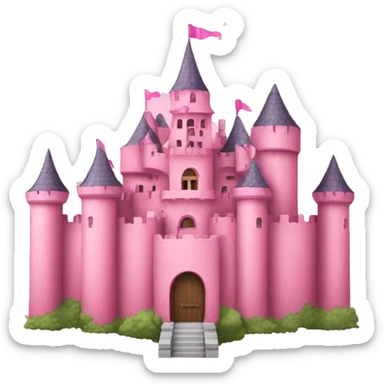 Pink castle sticker