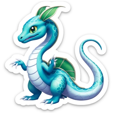 Seviper-Dragonair-Dratini-hybrid, full body, two legs, two hands sticker