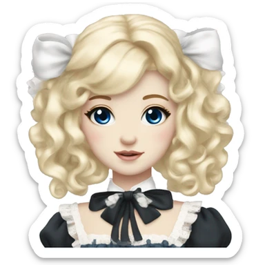 sweet lolita blond hair blue eyes white skin sticker
