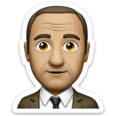 tony from the sopranos in a teletuby costume sticker