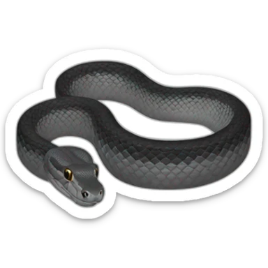 python snake black and grey sticker