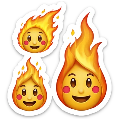 Emoji qui crache du feu en colère sticker