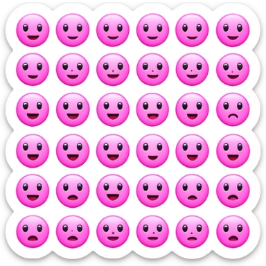 pink cutesy emojis sticker