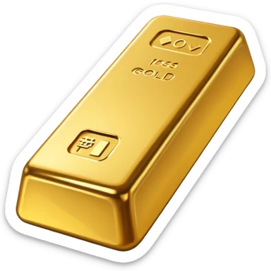 gold bar with no writing on it sticker