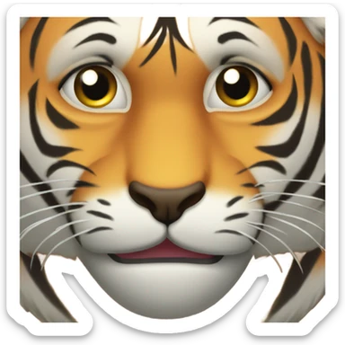 Tiger crying teardrops sticker