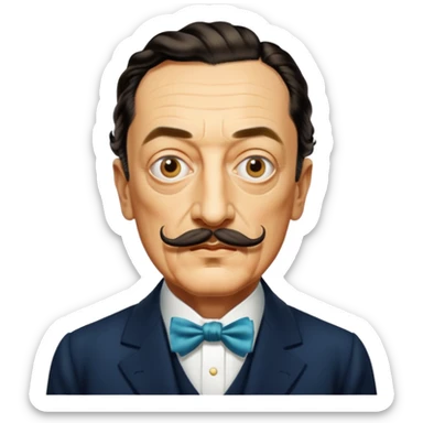 salvador dali headshot sticker