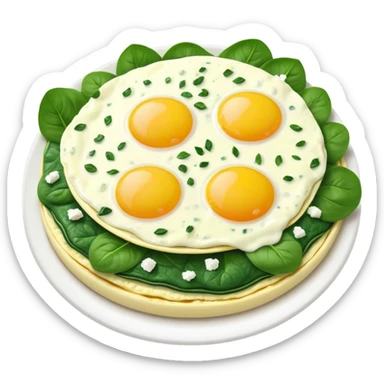 Spinach feta egg white  sticker