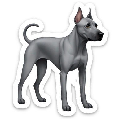 Dog gray Thai Ridgeback full body sticker