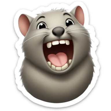 wombat laughing sticker