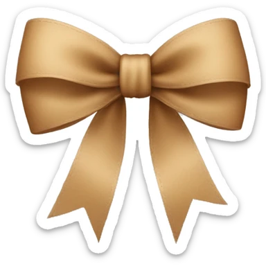 Light brown bow sticker