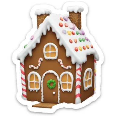 Snowy Gingerbread house sticker