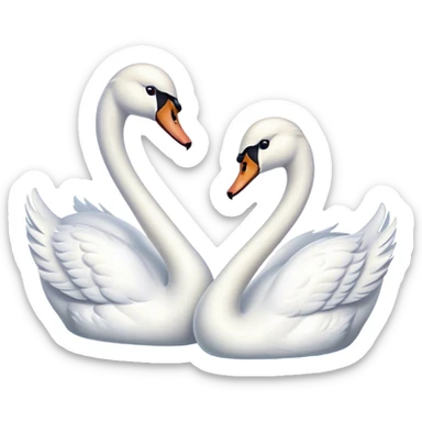 Tow swans sticker
