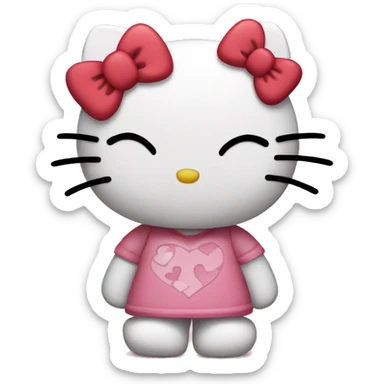 Hello kitty in love sticker