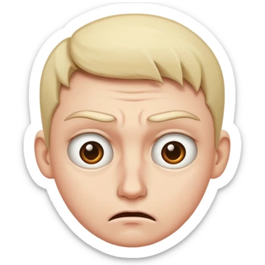 Disgusted face with furrowed brows sticker