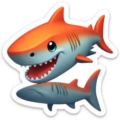 Lava shark  sticker