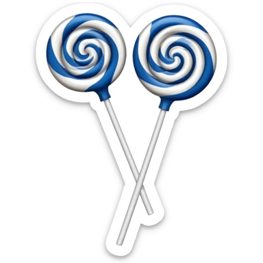 i want dark blue and black and white lollipop sticker